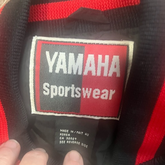 Vintage Yamaha bomber winter jacket waist length lots of staining ladies large - Picture 8 of 14